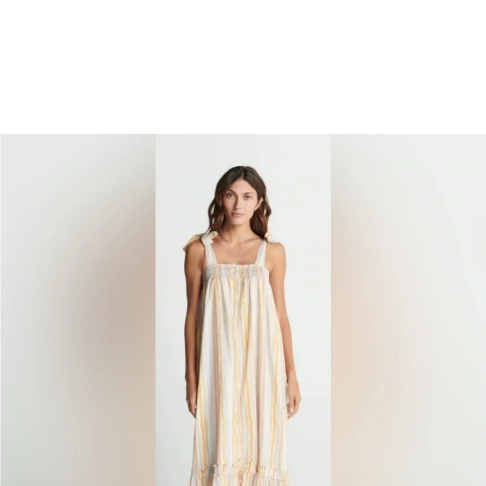 Striped Sleeveless Maxi Dress